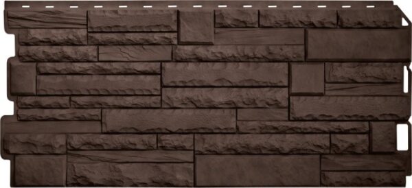 Фасадная панель “Скалистый Камень ЭКО” Коричневый (Альта-Профиль)